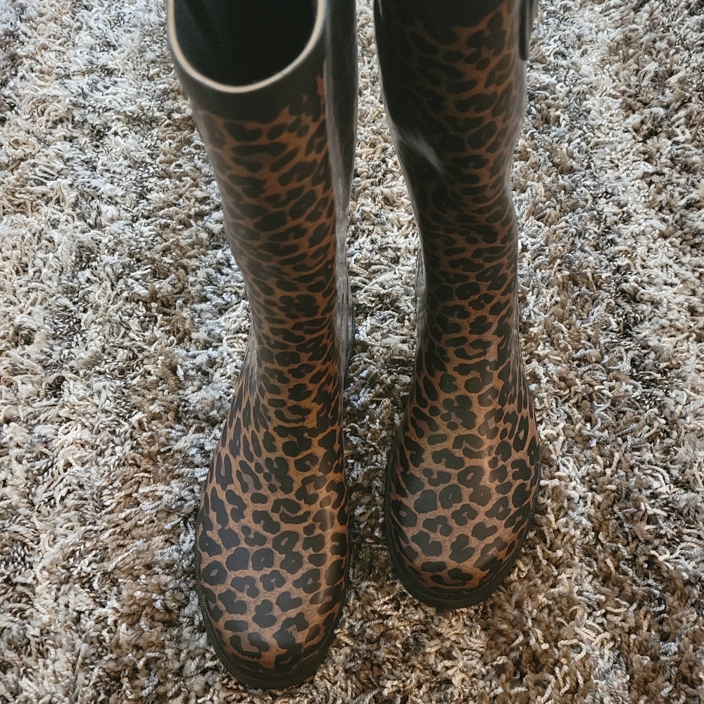 Leopard Rain Boots